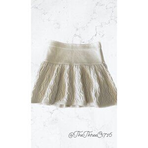 Kids (Girls) Size 5/6 Cable Knit Skirt White NWOT